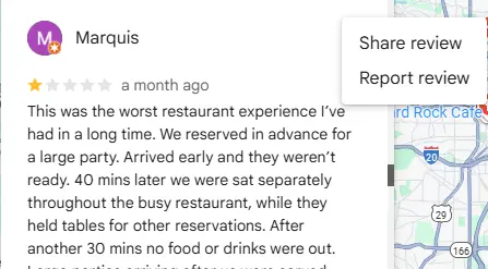 how to report negative reviews